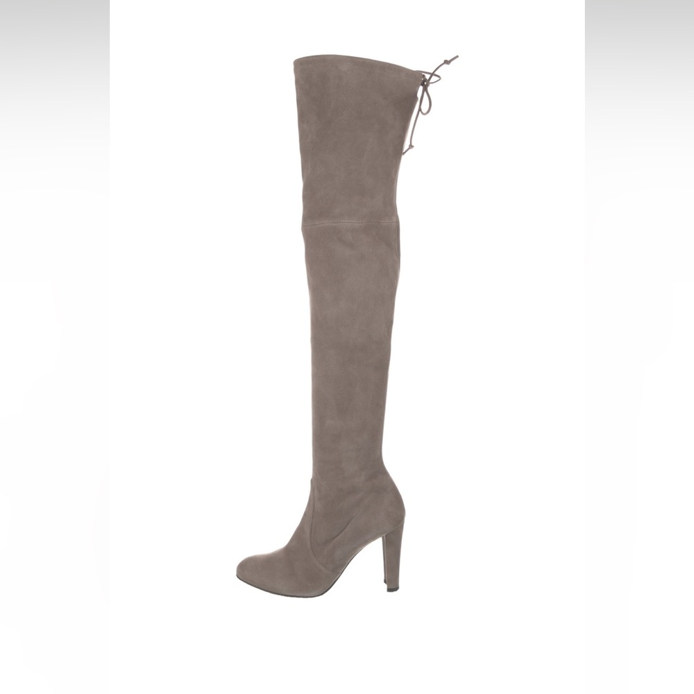 Stuart Weitzman Grey Suede Over-The-Knee Boots